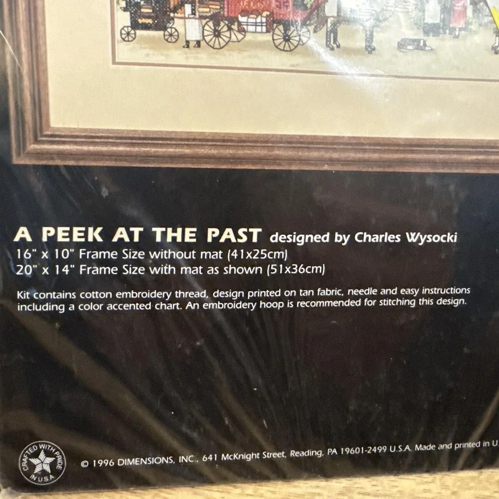 Dimensions A Peek at The Past Cross Stitch Kit 3162 NEW sealed Charles Wysocki